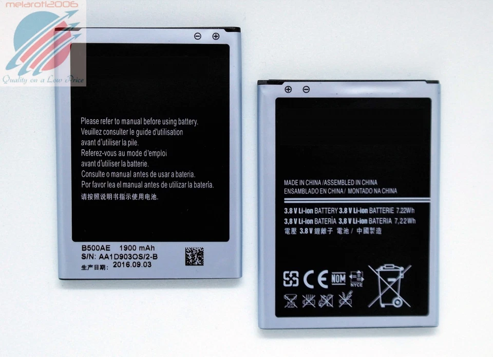 Replacement 3.8V 1900mAh Li-ion Battery for Samsung Galaxy S4 / S IV Mini i9190 - Image 1 of 1