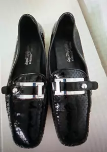Russell & Bromley Black Patent Leather Loafers Size UK 5 - Picture 1 of 3