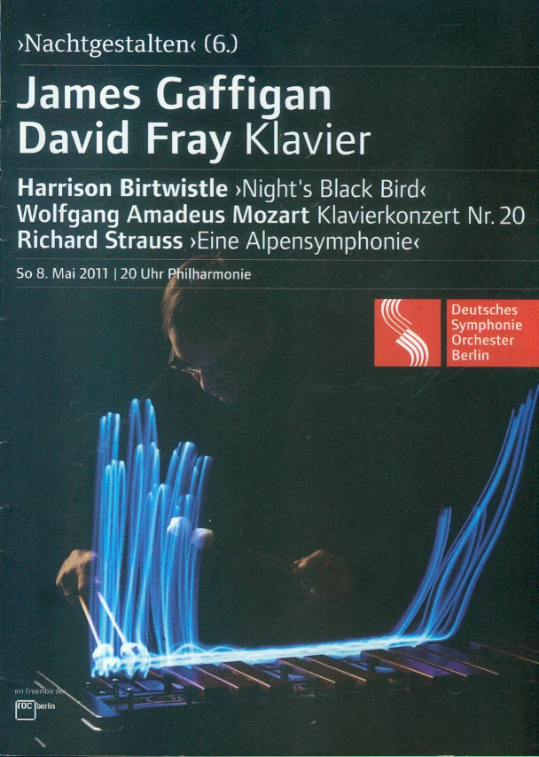 Programm Deutsches Symphonie Orchester Berlin 08.05.2011 James Gaffigan - Bild 1 von 1