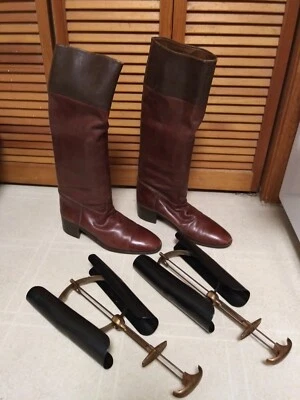 Vintage Unisex Size 9 Man/11 Woman Brown Rossetti Mode Horse Riding Boots - Image 1 of 4