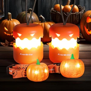 Halloween Zucca Lanterna e Faro Set (2 di ciascuno), Pieghevole Lante da Esterno - Foto 1 di 11