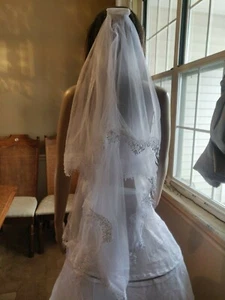 Bridal Wedding Gown Support Dress Petticoat Skirt and Wedding Veil - Picture 1 of 1