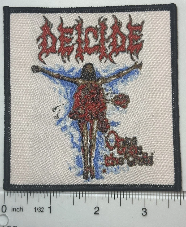 Deicide Once Upon  The Cross Black Border Woven Patch  - Image 1 of 1