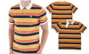 FILA Men's Polo Shirt Collared Short Sleeve Multi-Coloured Cotton Tee S - XL - Picture 1 of 4