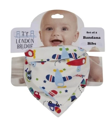 Baberos Baby Bandana - Aviones y Coches Foto 1 de 3