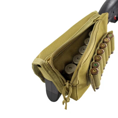 Tactical Hunting Rifle Shotgun Cheek Rest Ammo Pouch Carrier Buttstock - Image 1 of 4