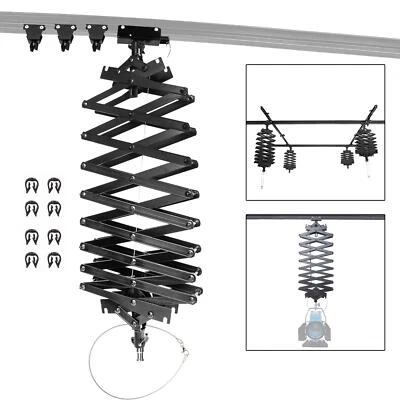Pantograph 2m Drop Ceiling Roof Rail Photo Studio System Safety Cable Heavy Duty - Image 1 of 4