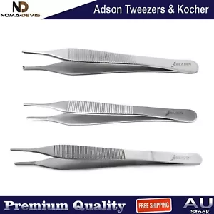 Surgical Adson Tweezers Cotton Dressing Tissue Forceps Dental Lab Instruments - Picture 1 of 5