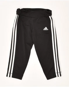 ADIDAS Girls Tracksuit Trousers 9-10 Years Black TQ02 - Picture 1 of 3
