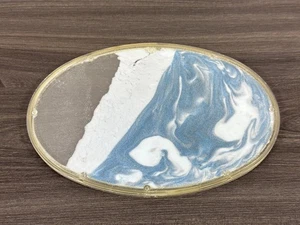 VINTAGE BLUE WHAM-O MAGIC WINDOW Sand Art Fidget Toy 1970 With Stand - Picture 1 of 19