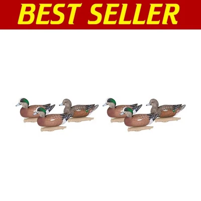 6-Pack Classic Wigeon Decoys - Realistic Floaters for Waterfowl Hunters - Image 1 of 4