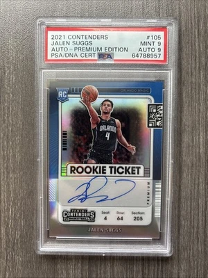 2021 Contenders Jalen Suggs RC Rookie Ticket Auto Premium PSA 9 Auto 9 - image 1 of 2