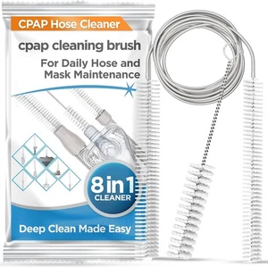 Resplabs CPAP Cepillo de Limpieza de Manguera 8 en 1 Limpiador para Blanco, Gris Claro  - Imagen 1 de 5