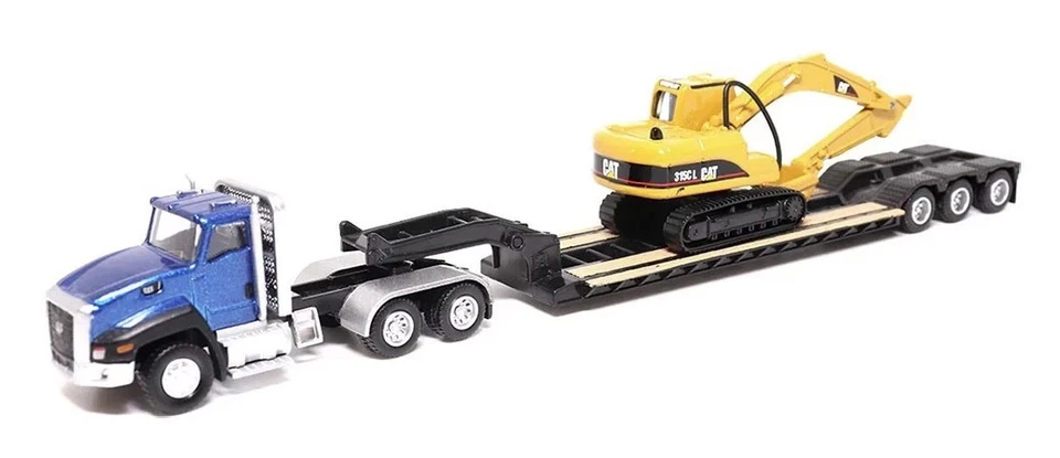 Diecast Masters 84415 Cat CT660 Day Cab Tractor, Lowboy & Excavator 1/87 Scale - Image 1 of 1