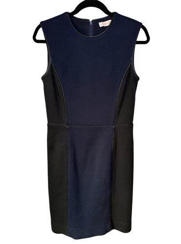 Tory Burch Natale Ponte abito tubino donna taglia small blu navy nero TheRealReal