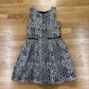 Girls Amy's Closet Dress Size 14 Black Silver Gold Metallic Party Formal - Picture 1 of 12
