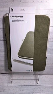 Laptop Pouch U Brands Corduroy Olive Green Fits Most 15-16’’ Laptop Screens - Picture 1 of 7