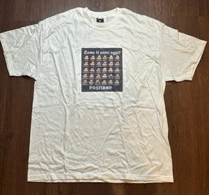 Vintage Hanes Beefy Positano T-Shirt "Come Ti Senti Oggi?" White XL (46-48) - Picture 1 of 8