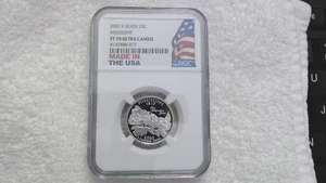 2002-S SILVER MISSISSIPPI QUARTER NGC PF70UCAM ( A $ 50.00 NGC VALUE) - Picture 1 of 10