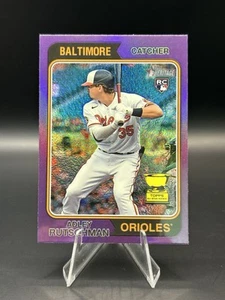 2023 Topps Heritage Adley Rutschman #7 Rookie Chrome Purple Refractor Orioles RC - Picture 1 of 2