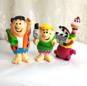 Figuras de PVC The Flintstones Hollyrock 1992 ~ Fred, Barney, Dino ~ 4" de alto - Imagen 1 de 10
