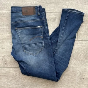 Jeans G-Star RAW uomo W34 L32 blu arco 3D slim fit denim elasticizzato gamba affusolata - Foto 1 di 21