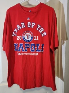 Trikot XL Texas Rangers 2011 Year of the Napoli selten Postseason  - Bild 1 von 7