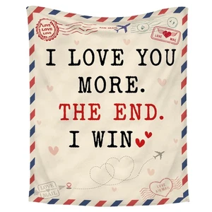 Christmas Anniversary Couple Gifts for Women - I Love You More Soft Fleece Th... - Picture 1 of 7