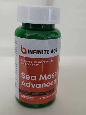 Superalimento avanzado de musgo marino INFINITE AGE 1250mg vegano de alta potencia 60ct envío gratuito Foto 1 de 4