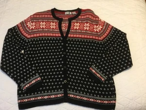 Paul Harris Design Ramie Cotton Cardigan Pullover Snowflake -XL - Bild 1 von 5
