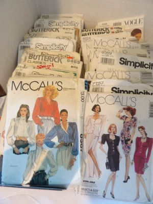 Lot Vintage 80's, 90's Women's Sewing Patterns lot of 25 Cut & Uncut 1983- 1999 - Image 1 of 2