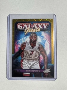 2023 Cosmic Chrome Galaxy Greats Gold rifrattore interstellare /50 Dwyane Wade HOF - Foto 1 di 2
