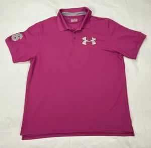 Camisa Polo Under Armour Para Hombres 2XL Rosa HeatGear Calce Suelto Golf Logo Rendimiento - Imagen 1 de 16