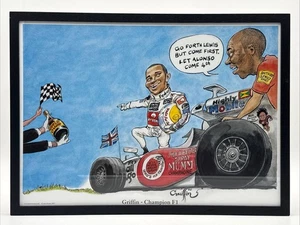 CHARLES GRIFFINS CHAMPIONS F1 - Lewis Hamilton Framed Print 2007 - Picture 1 of 3