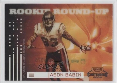 2004 Playoff Contenders Rookie Round-Up /375 Jason Babin #RRU-25 RC - Imagem 1 de 2