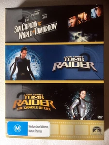 Sky Captain And The World Of Tomorrow / Tomb Raider 3 DVDs PAL REGION 4 LIKE NEW - Picture 1 of 1