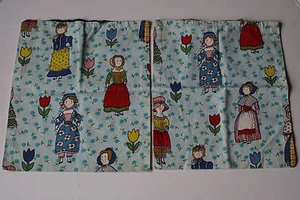 Vintage Handmade Eastern European Style Print Pillow Covers Pair of 2 17" x 15" - Picture 1 of 6