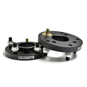 2 Conversion Wheel Adapters 4x100 to 5x114.3 (5x4.5") 20mm 12x1.5 W. Lugs Black - Picture 1 of 12