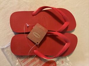 Havaianas Red Flip Flops  NWT  Mens Size 9/10  Womens Size 11/12