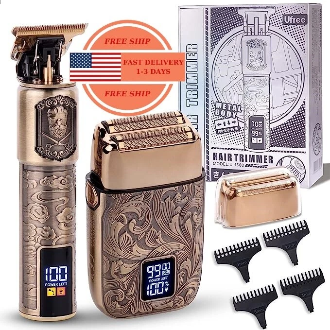 Afeitadoras eléctricas para hombres, kit de afeitado para recortador de barba. Foto 1 de 4