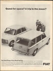 1967 Annonce Vintage pour Fiat Price Rétro Voiture Photo (040518)