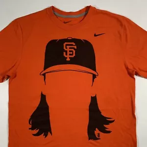 Nike Tim Lincecum Head Silhouette San Francisco SF Giants T-Shirt Mens Large - Picture 1 of 9