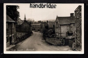 Bonsall, High Street - südwestlich von Matlock - Echtfoto Postkarte - Bild 1 von 2