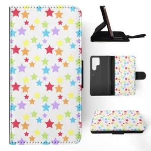 FLIP CASE FOR SAMSUNG GALAXY|RAINBOW STAR PATTERN #1 - Picture 1 of 120