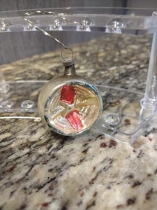 Antique 1900s Hand Blown Mercury Glass Indented Christmas Ornament Germany 2" - Picture 1 of 11