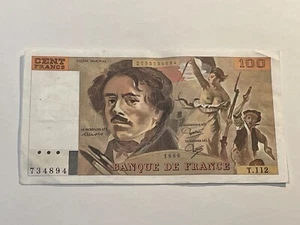 Billet France 100 Francs Delacroix 1986 (L1-6/41) - Imagen 1 de 2
