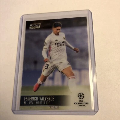 Federico Valverde 2020-21 Stadium Club Chrome UEFA Champions BASE #87 - Image 1 of 2