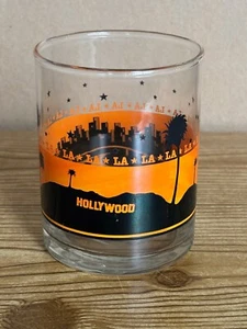 Vintage HOLLYWOOD Cocktail Low Ball Glass- PANACHE Cost Plus Liquor Barware - Picture 1 of 6
