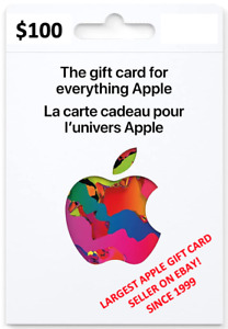 CARTA REGALO APPLE CANADESE CANADA CARTA CANADESE ITUNES ITUNES MUSICA FILM APP STORE $100