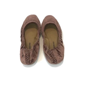 Lucky Brand Velvet Floral Emmie Ballet Flats Dusty Rose Pink Women’s Size 6.5M - Picture 1 of 10